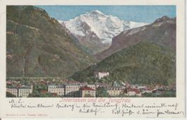 P 55 Interlaken und die Jungfrau, 1901
