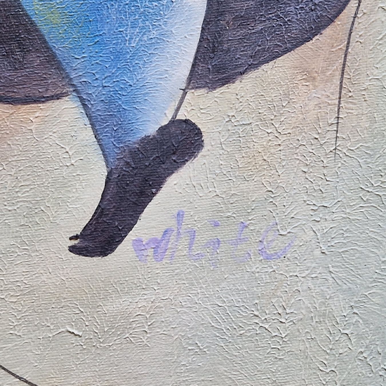Gemälde: Gemälde mit Kontrabass. Handgemalt, Bild 67x59 – Neu (gemäss Beschreibung) aus Seengen von Seestern77 2