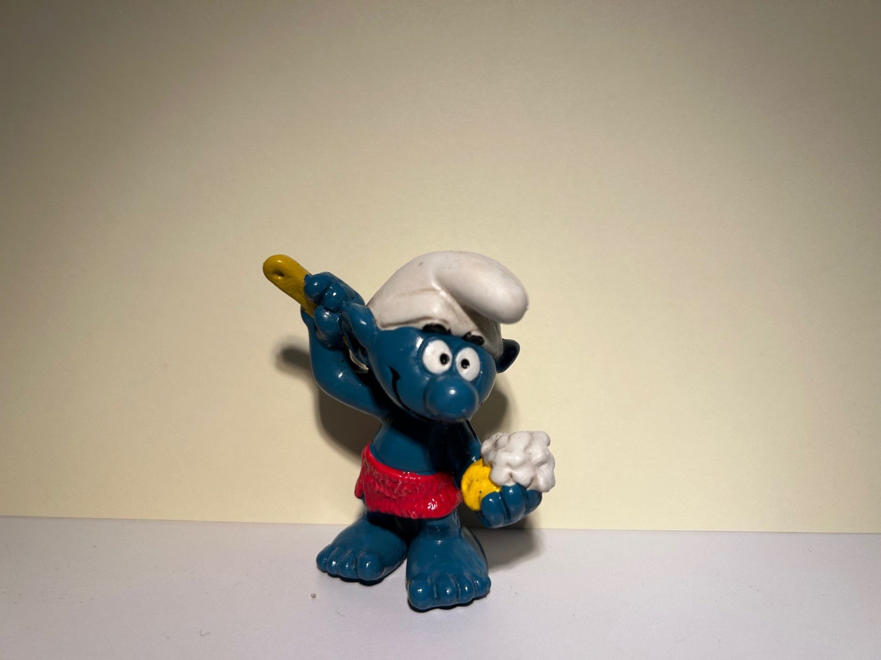 Schleich Statuette: Schlumpf mit Seife und Bürste – Usato da Bern venduto da Calimero1600