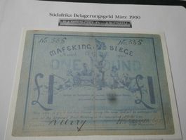 Südafrika 1900, 1 Pound- Faksimilie/Nachdruck