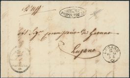 TI Ponte Tresa - Strahlenstempel - Brief - nach Lugano