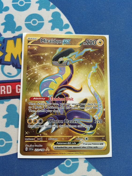 Carte Pokémon Miraidon EX Gold Full Art 253/198 FR - Vinted