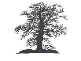Schwarzer Baum (Buche)  Wanddeko - Metall