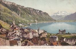 Montreux et la Dent du Midi  1909