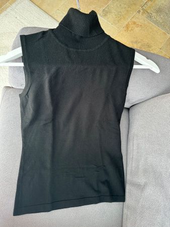 🟢 pull col roulé sans manche vintage année 2000