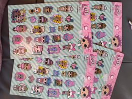 4 Bogen L.O.L Sticker Neu pink Mädels