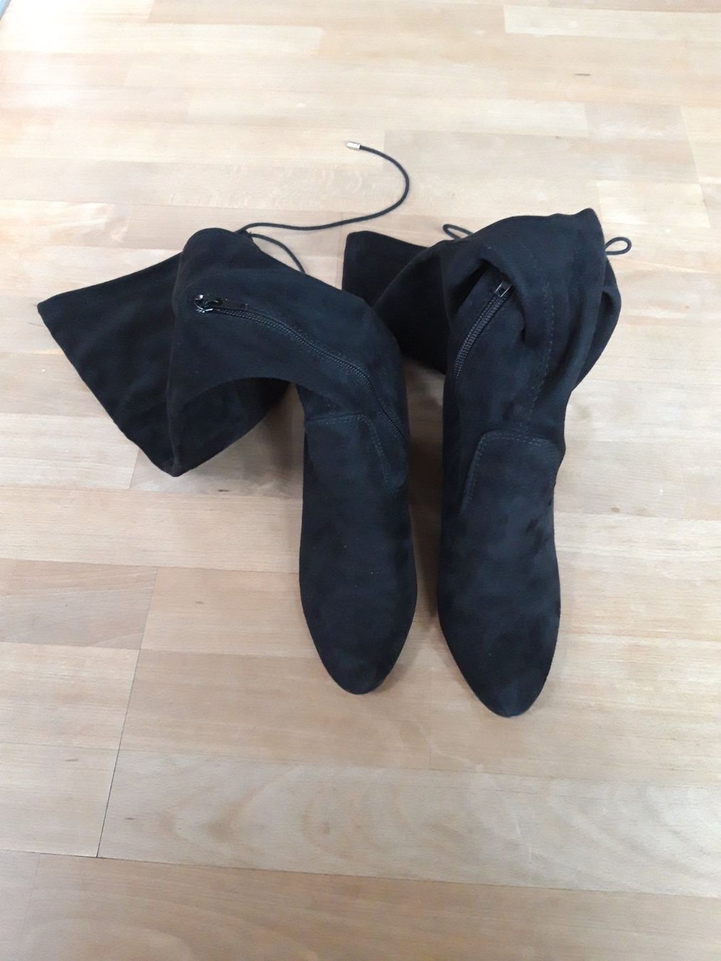 Damenschuhe: Overknee schwarz Boho Wildleder Casual Blockabsatz 36 – Gebraucht aus Feuerthalen von tanatha_st 2