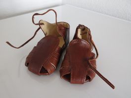 Baby Sandalen, Puppenschuhe, braun, STURM DE, Leder, 10 cm