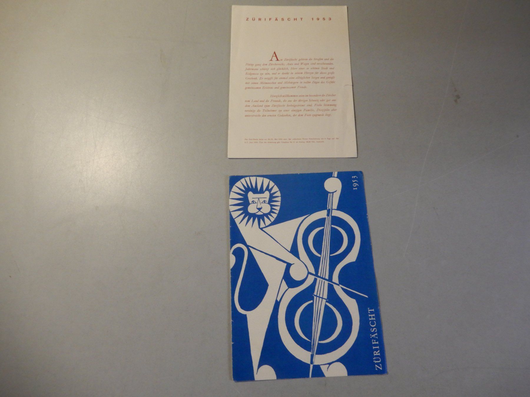 Dokumente: Zürifäscht 1953 Sammlung, Programm und Grusskarte – Gebraucht aus Erstfeld von Mario_boe0 5