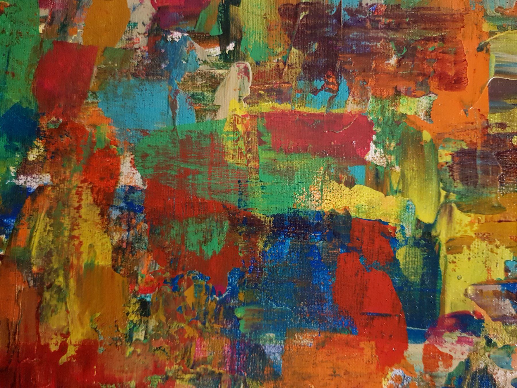 Dipinti: Painting: "Life's Layers", 40 x 40 cm canvas frame – Nuovo e nell'imballaggio originale da Turbenthal venduto da viw_48fr 3