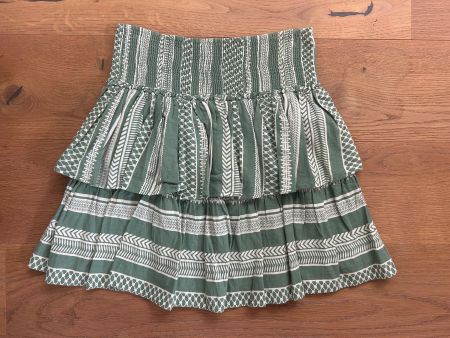 Damenrock Luna kurz grün/weiss gemustert VERO MODA