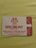 Carte d'hôtel Park Split - Souvenir de voyage 46