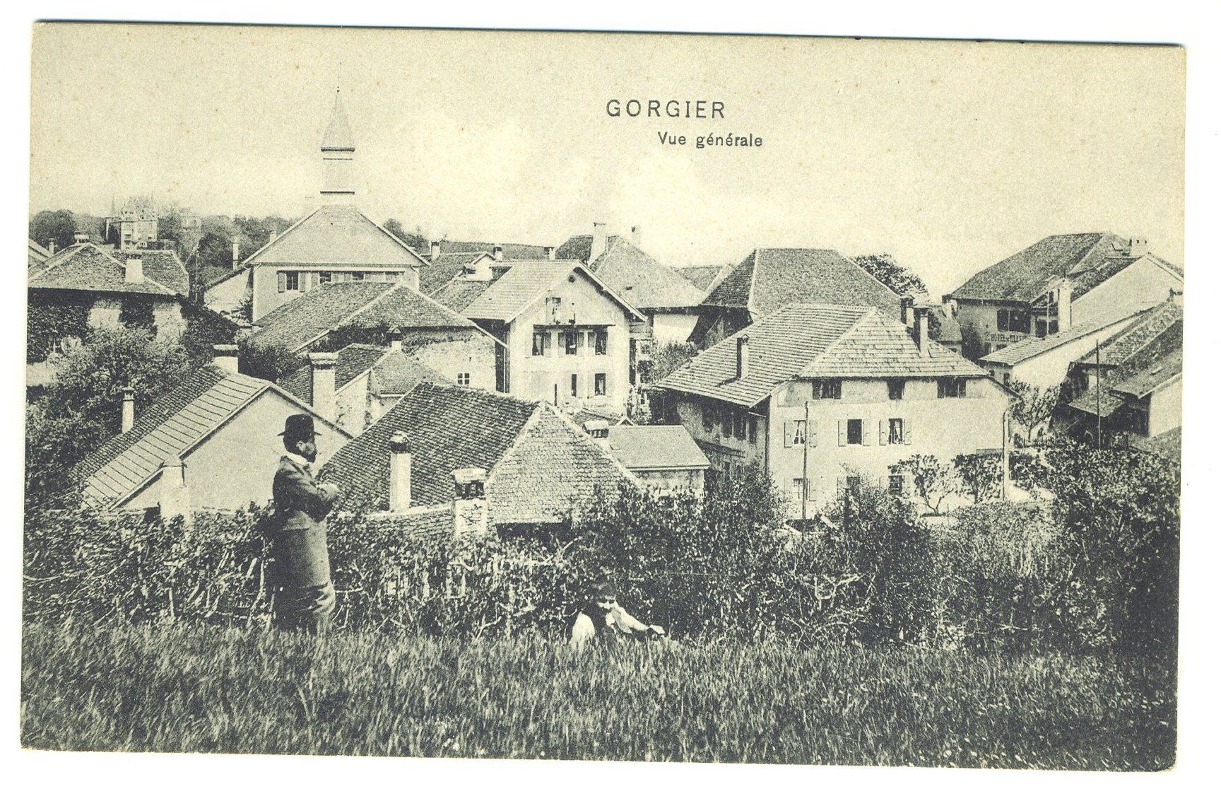 Cartoline postali: Gorgier. Vue générale NE – Usato da Versoix venduto da HELVETICA_1