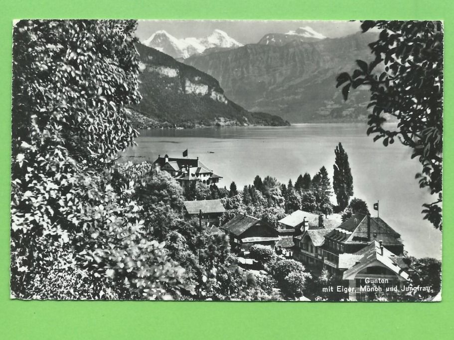 Cartoline postali: Gunten mit Eiger, Mönch und Jungfrau – Usato da Zürich venduto da t24_de