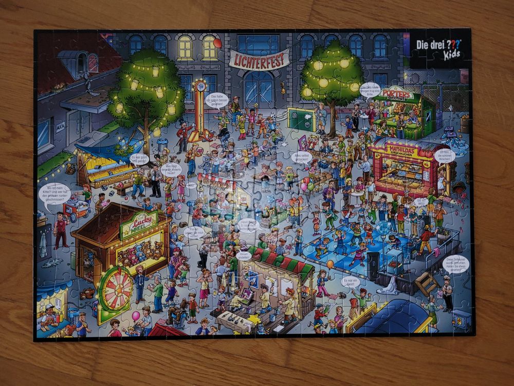Krimi Puzzle Los Tres ??? Kids – 200 Piezas De T-Rex – Brilla En La Oscuridad – Incluye Pista Secreta – A Partir De 6 Años – Regalo De Cumpleaños