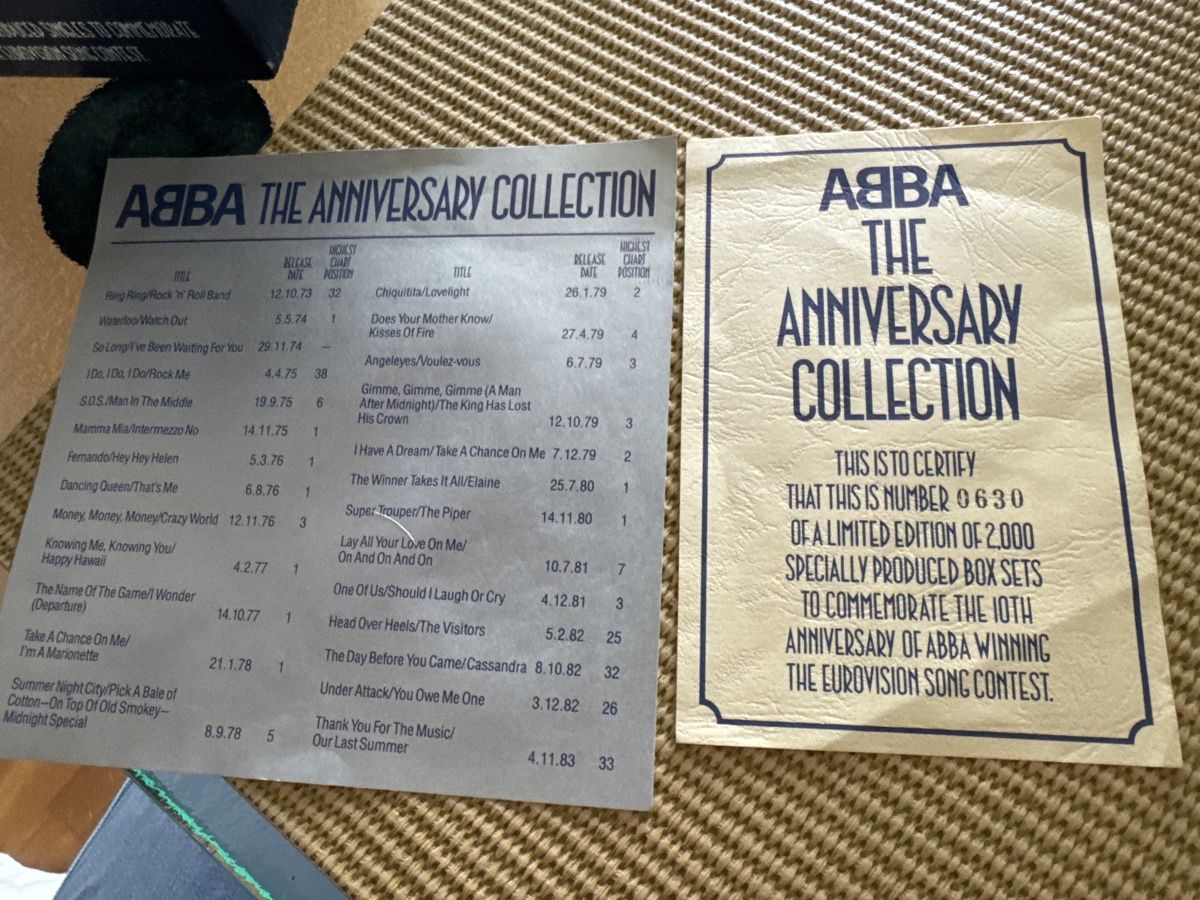 Dischi in vinile: ABBA The Anniversary Collection – Usato da Solothurn venduto da Rginger12 4