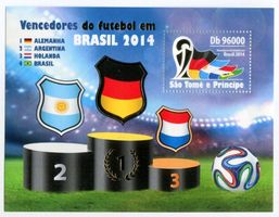 Block "Fussball". São Tomé und Príncipe.