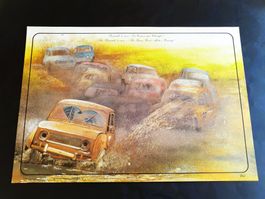 Poster, Renault 4 cross Elf, 48,8 x 34 cm. Willy Richard