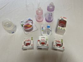 MAM, Chicco, Bibi Baby Zubehör-Set: Fläschli, Nuggi…