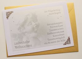 Weihnachtskarte A5  "zauberhafte Worte"