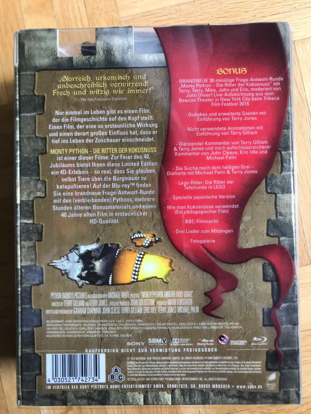 Tutti i DVDs: Monty Python - Ritter der Kokosnuss - 40. Jubiläum - Blu-ray – Nuovo (secondo la descrizione) da Zürich venduto da Malcom 4
