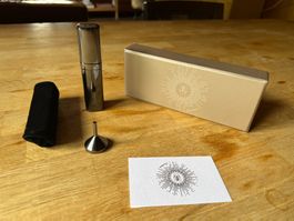 Fancy Guerlain atomizer spray bottle with velvet pouch