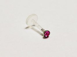 Piercing labbro regolabili ROSA nuovi di fabbrica