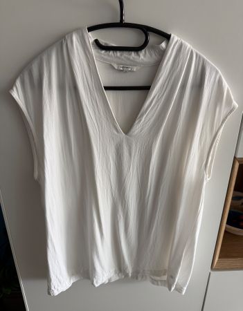 kurzarm Bluse, sandwich, weiss, Gr 42, sehr guter Zustand