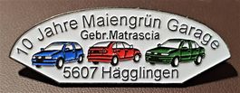 Q369 - Pin 10 Jahre Maiengrün Auto Garage Hägglingen