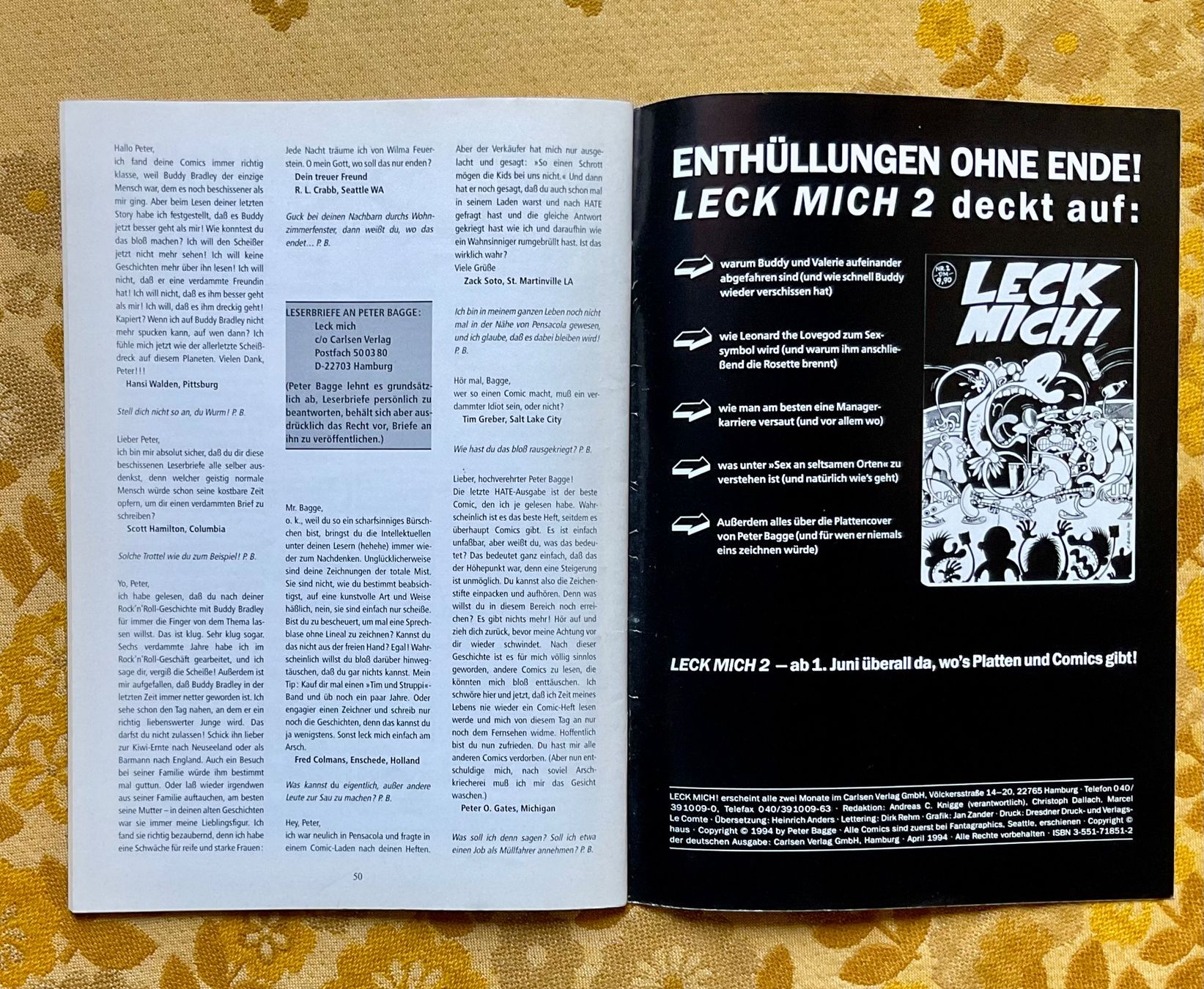 Fumetti: Leck Mich! Heft Nr 1 von 1994 – Usato da Endingen venduto da nathan05 8