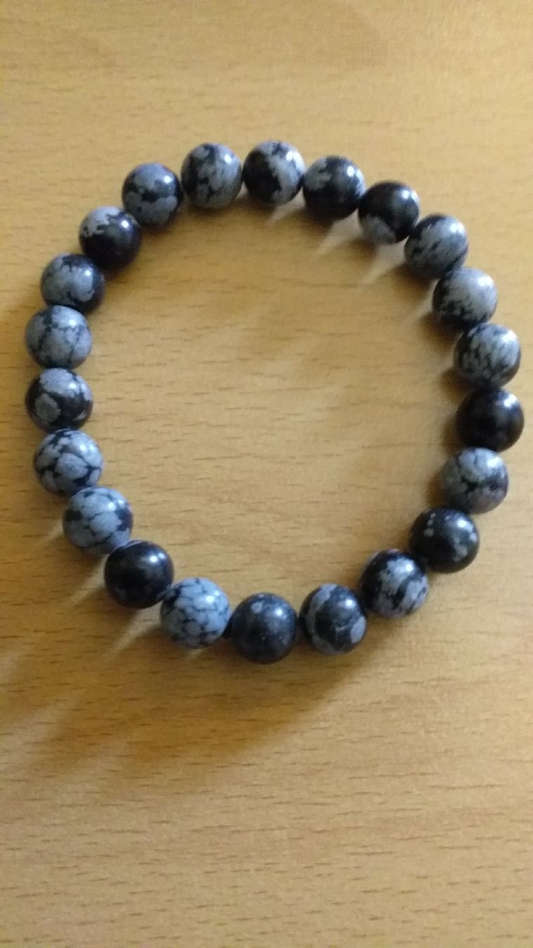 Bracciali & Braccialetti: Armband Schneeflockenobsidian – Nuovo e nell'imballaggio originale da Wünnewil venduto da 04Blume