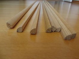 Viertelstäbe Abschlussleisten Abdeckleisten, 8 Stk. à 2.4m