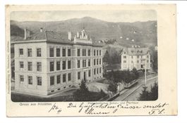 Gruss aus Altstätten (SG) Schulhaus und Pfarrhaus - 1904