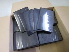 140 Stk  Slim DVD Hüllen 7mm  schwarz