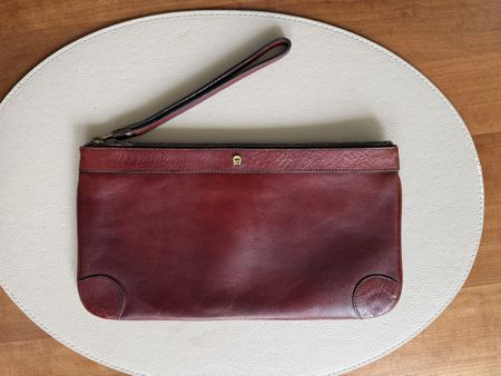 AIGNER vintage Clutch Bag Leather