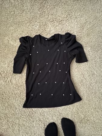 Top mit perlen S-M