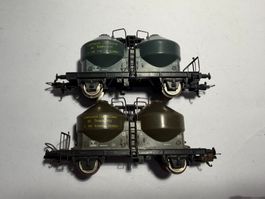 LIMA 2x Silowagen SNCF (grau), DC Achsen