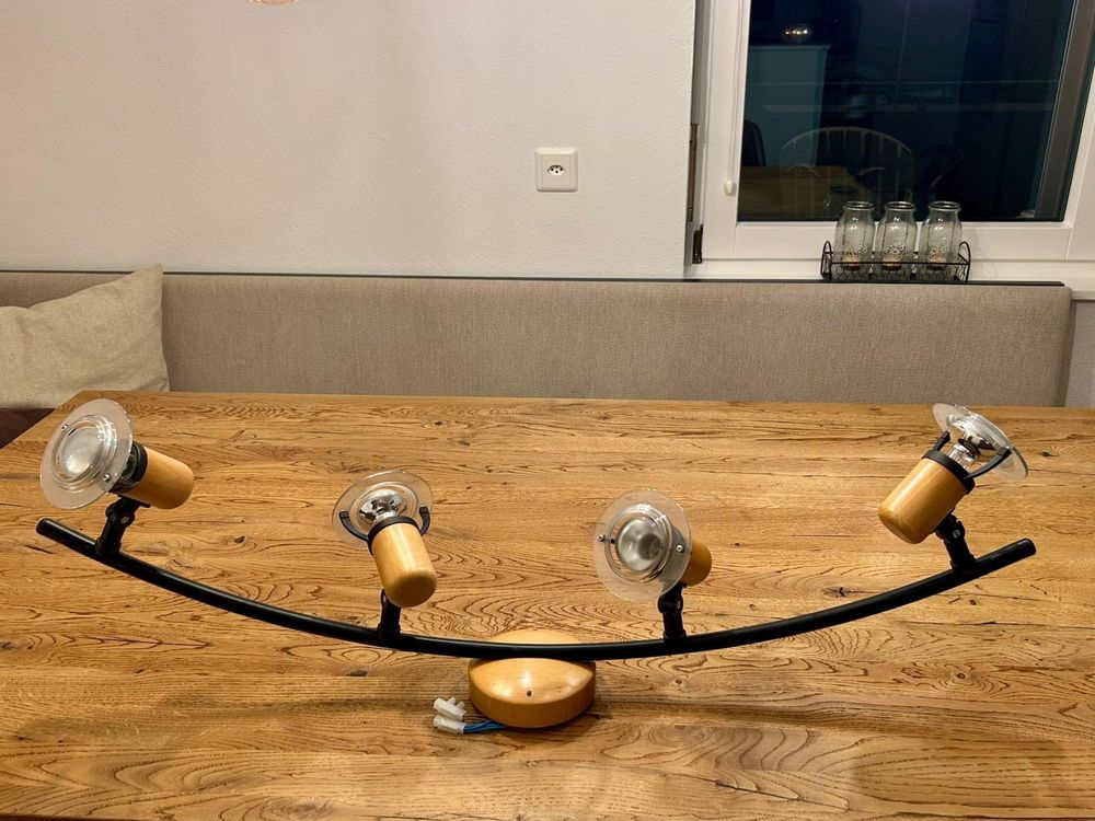 Lustres & lampes de plafonds: Schicke schwarze Design Deckenlampe Holzoptik – D'occasion à Balzers par ste_v6vc 2