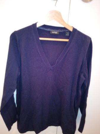 Marineblauer, gerade geschnittener Pullover in 48