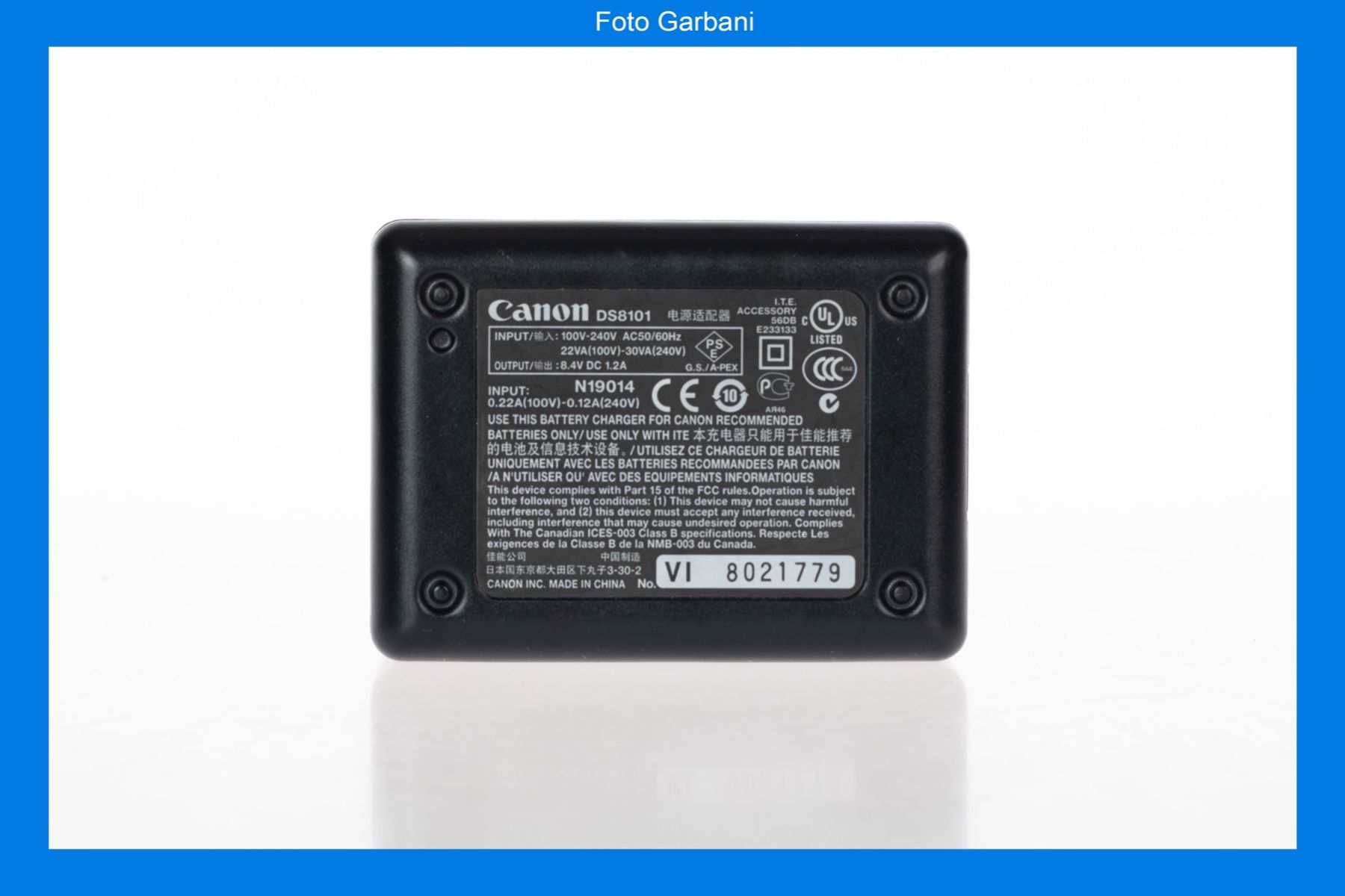 Canon Altri Accessori: Caricatore Canon DS8101 – Usato da Muralto venduto da FotoGarbani 1