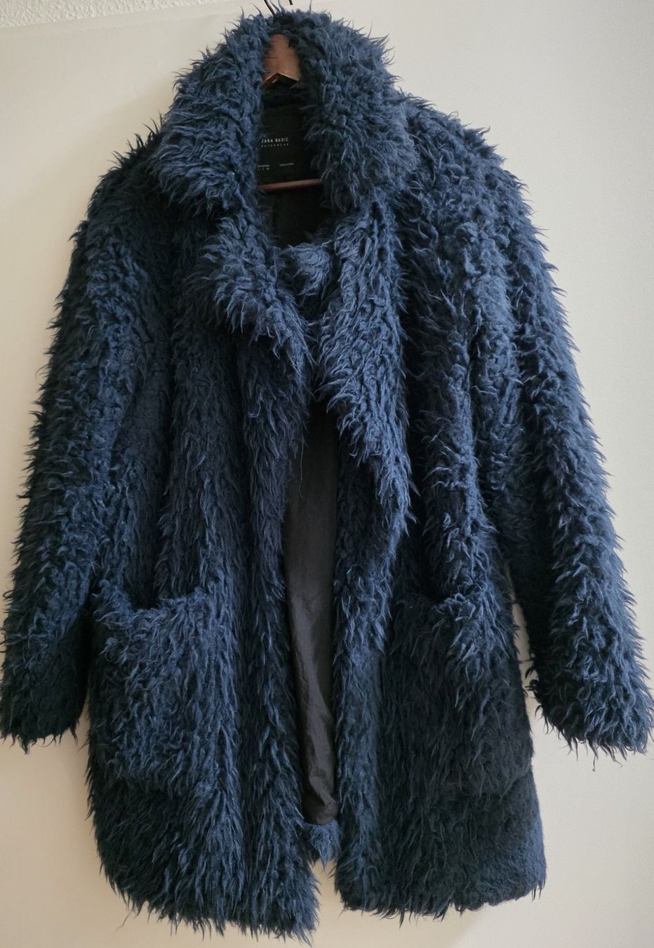 Zara Giacche: ZARA BASIC OUTERWEAR Kunstfell-Jacke in Petrolblau – Usato da Basel venduto da sci_67ms 1