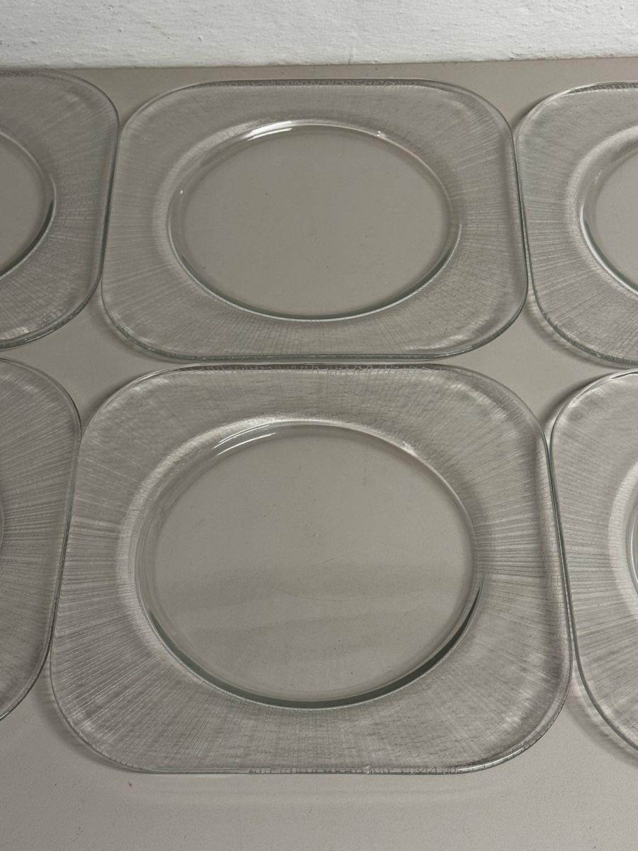 Piatti: 6er Set Glas Teller Unterteller quadratisch 25cm gebraucht – Usato da Zürich venduto da Nobs1 3