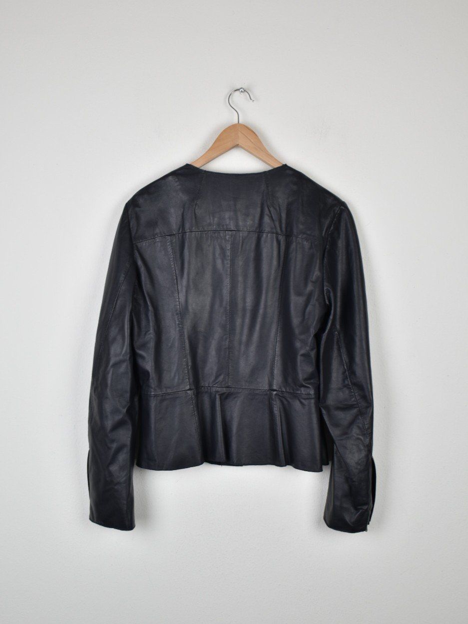 Max Mara Giacche: Max & Co Lederjacke, dunkelblau, Gr.38 – Usato da Nürensdorf venduto da 2ND_STORY 2
