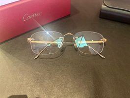 Elegante Cartier Brille, Gold Finish, zeitloser Stil, Top!