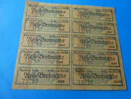 Dt. Reich WK I, Reise-Brotmarke