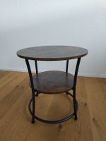 Beistelltisch 54 x 55 cm, dunkelbraun / Schwarz Couchtisch