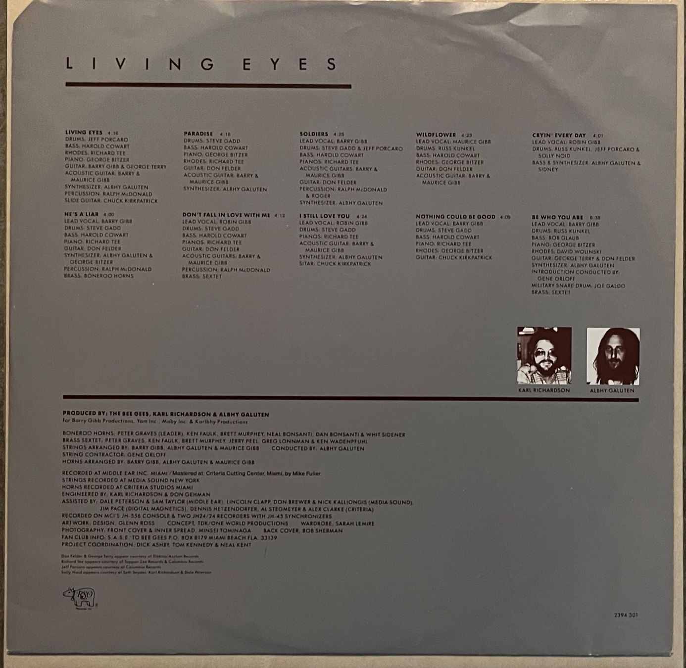 Dischi in vinile: BEE GEES - LIVING EYES - 33 Tours – Usato da Bussigny venduto da vinyl-pas-cher 6