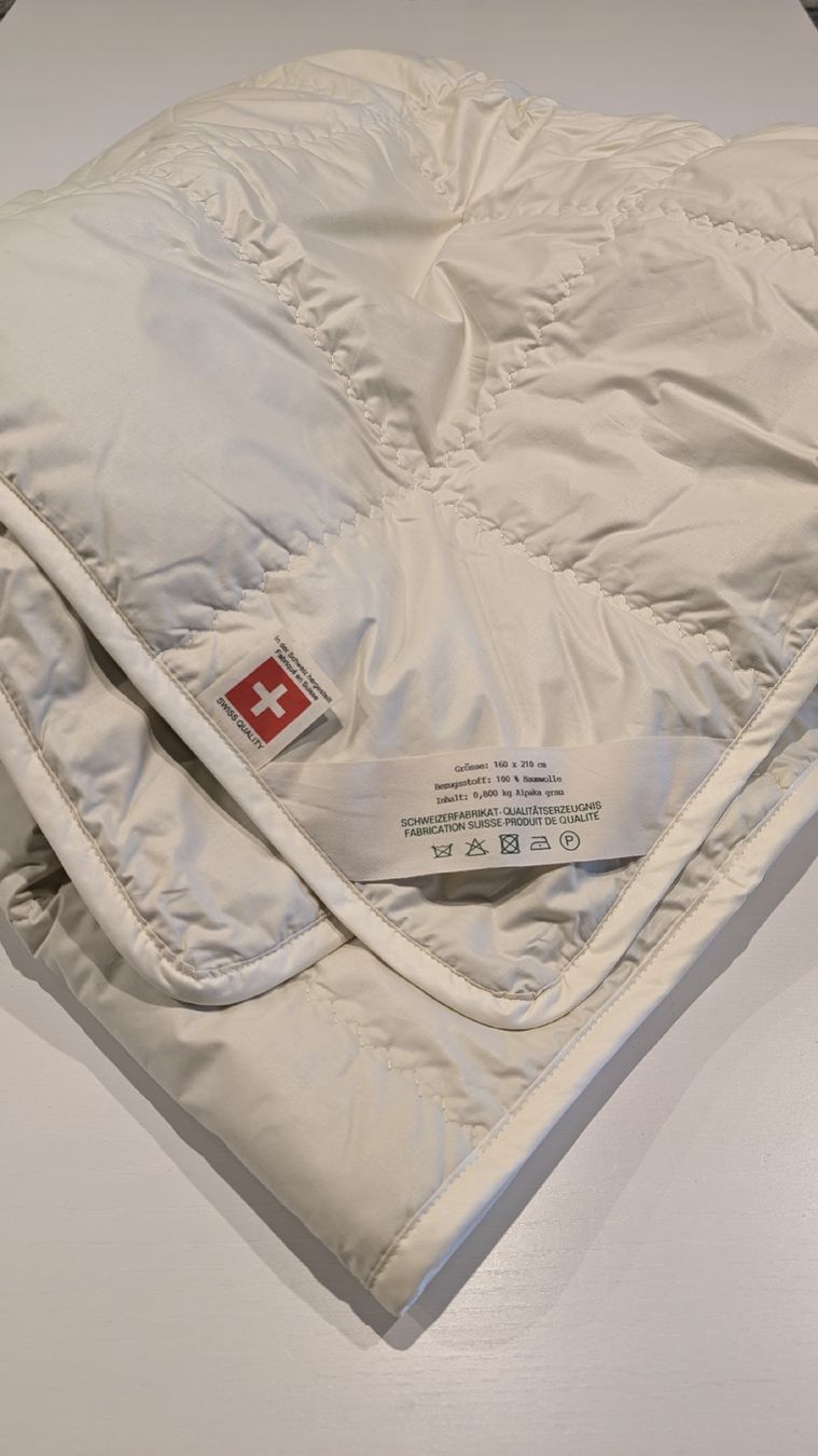 Decken: Alpaka-Bettdecke 160x210cm – Neu und originalverpackt aus Schaffhausen von Pride73 1