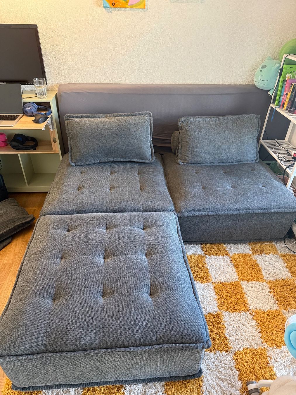 Tabourets: 3 Hocker / Sofa – D'occasion à Untersiggenthal par Ferien1