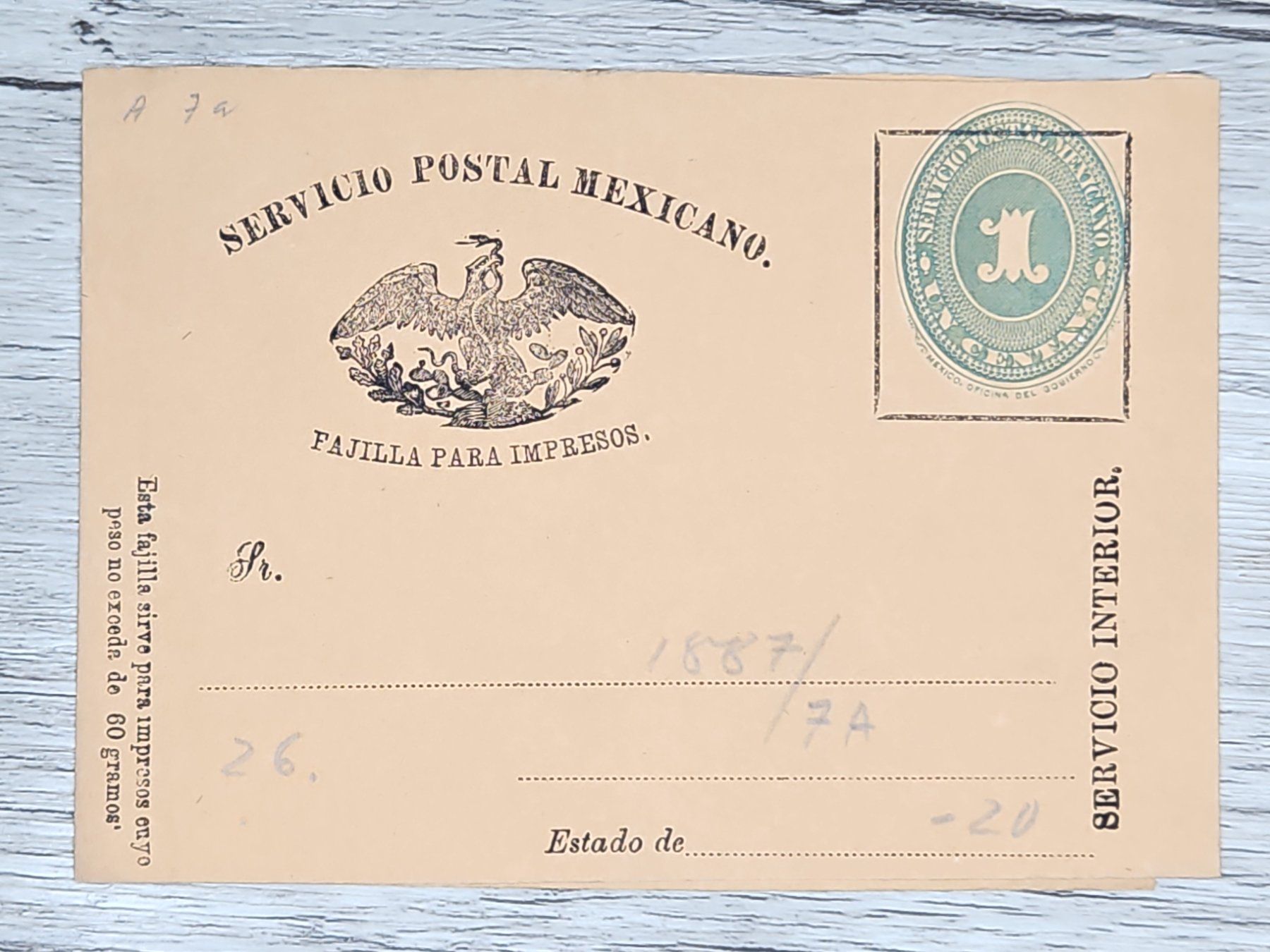 Tutti i francobolli: CL06 Document + Timbre Mexique 1887 – Usato da Cousset venduto da Patrick_Collections